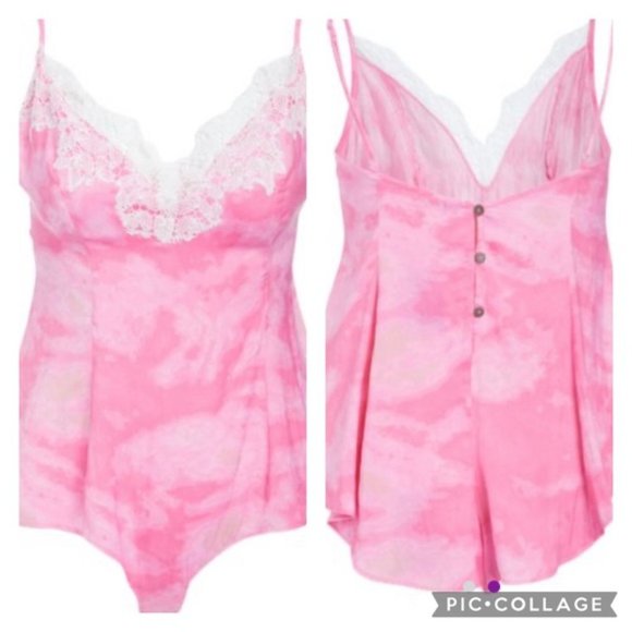 Free People Lace-Trim Luella Bodysuit - Picture 1 of 7